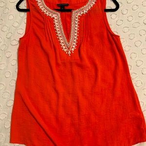 Banana republic embellished sleeveless blouse